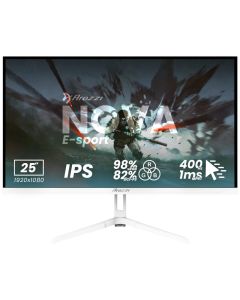 AROZZI NOVA herní monitor 24,5" 25T1K400 White/ LED/ IPS/ 1920x1080/ 400Hz/ 1000:1/ 1ms/ 2xHDMI/ 2xDP/ bílý