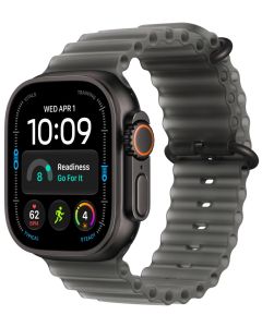 Apple Watch Ultra 4 Cellular 49mm černý titan s průsvitně černým oceánským řemínkem