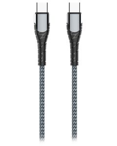 Colorway Datový Kabel USB-C/ USB-C/ 3A/ Fast Charging 65W/ 1m/ Šedivý