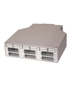 XtendLan mini rozvadeč na DIN lištu, 6x SC Duplex, 4 vstupní otvory, krytka
