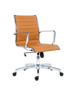 Kancelářské křeslo Kase Ribbed Low - oranžové