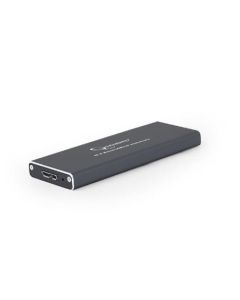 Gembird Externí box pro M.2 disky, USB 3.0, hliník, černý