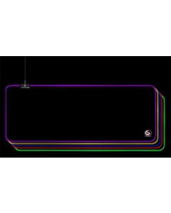 Gembird Podložka pod myš látková černá, MP-GAMELED-L, USB, RGB podsvícení, herní, 300x800mm