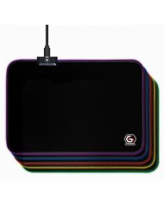 Gembird Podložka pod myš látková černá, MP-GAMELED-M, USB, RGB podsvícení, herní, 250x350mm