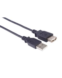 PremiumCord USB 2.0 kabel prodlužovací, A-A, 0,5m, černá
