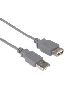PremiumCord USB 2.0 kabel prodlužovací, A-A, 1m, šedá