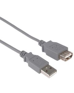 PremiumCord USB 2.0 kabel prodlužovací, A-A, 3m, šedá