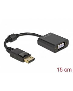 Delock Adaptér DisplayPort 1.2 samec na VGA samice pasivní černá