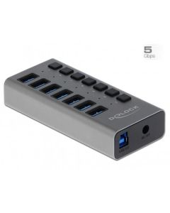 Delock Externí SuperSpeed USB Hub se 7 porty + vypínač