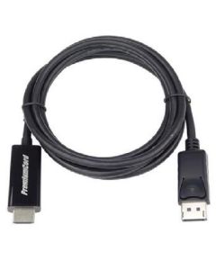 PremiumCord DisplayPort 1.2 na HDMI 2.0 kabel pro rozlišení 4Kx2K@60Hz, 1m