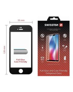 SWISSTEN OCHRANNÉ SKLO CASE FRIENDLY APPLE IPHONE 5/SE 2016 CERNÉ