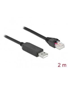 Delock Sériový spojovací kabel s čipovou sadou FTDI, ze zástrčkového konektoru USB 2.0 Typu-A na zástrčkový konektor RS-