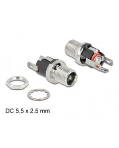Delock Konektor DC 5,5 x 2,5 x 12,0 mm, zásuvková hlavice, pájecí verze