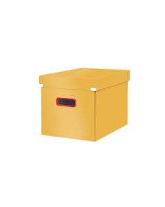 LEITZ Čtvercová krabice  Click&Store COSY, velikost L (A4), teplá žlutá