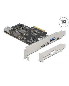 Delock PCI Express x4 Karta na 3 x USB Type-C™ + 2 x USB Typ-A - SuperSpeed USB 10 Gbps - Low Profile