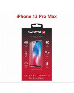 SWISSTEN OCHRANNÉ SKLO CASE FRIENDLY APPLE IPHONE 13 Pro Max ČERNÉ