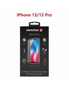 SWISSTEN OCHRANNÉ SKLO ULTRA DURABLE 3D APPLE IPHONE 13/13 Pro ČERNÉ