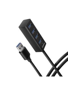 AXAGON HUE-M1AL, 4x USB 3.2 Gen 1 MINI hub, kovový, kabel USB-A 1.2m