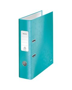 Pák.pořadač Leitz WOW 180° - A4, 8 cm,ledově modrý