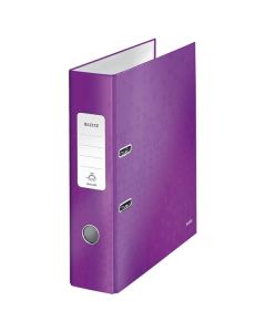 Pákový pořadač Leitz WOW 180° - A4, 8 cm,purpurový