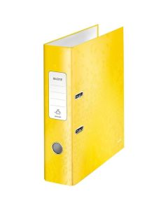 Pákový pořadač Leitz WOW 180° - A4, 8 cm, žlutý