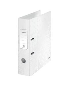 Pákový pořadač Leitz WOW 180° - A4, 8 cm, bílý