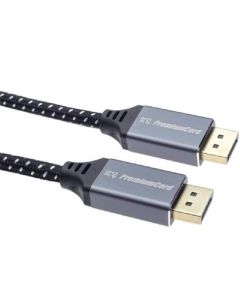 PremiumCord DisplayPort 1.4 přípojný kabel, kovové a zlacené konektory, 3m