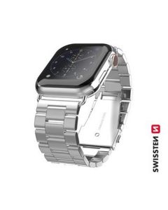 SWISSTEN REMÍNEK PRO APPLE WATCH KOVOVÝ 38-40 mm STRÍBRNÝ