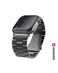 SWISSTEN REMÍNEK PRO APPLE WATCH KOVOVÝ 38-40 mm CERNÝ