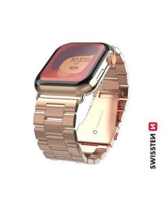SWISSTEN REMÍNEK PRO APPLE WATCH KOVOVÝ 38-40 mm RUŽOVO ZLATÝ