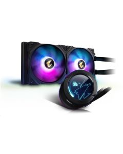 GIGABYTE vodní chladič AORUS WATERFORCE 280, 140mm ARGB, LCD displej