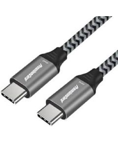 PremiumCord Kabel USB 3.2 Gen 1 USB-C male - USB-C male, bavlněný oplet, 0,5m