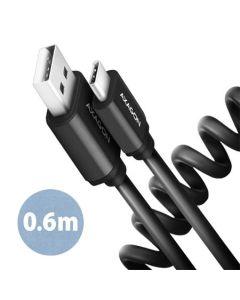 AXAGON BUCM-AM10TB, TWISTER kabel USB-C <-> USB-A, 0.6m, USB 2.0, 3A, ALU, tpe, černý