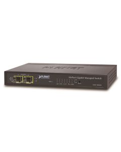 Planet GSD-1002M L2 switch, 8x1Gb, 2x1Gb SFP, 48-56VDC, fanless