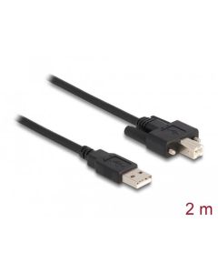 Delock Kabel USB 2.0 Typ-A samec na Typ-B samec se šroubky 2 m