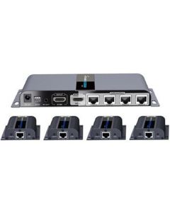 PremiumCord HDMI 1-4 splitter+extender po CAT6/6a/7, FULL HD, 3D