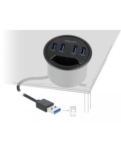 Delock Čtyřportový stolní rozbočovač se 4 x SuperSpeed USB Typu-A