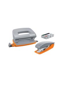 LEITZ Set mini sešívačky a děrovačky  UrbanChic, tmavě šedá