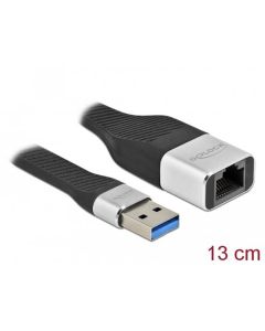 Delock FPC plochý stuhový kabel, USB Typ-A na Gigabit LAN 10/100/1000 Mbps, 13 cm