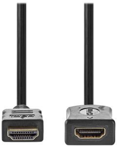 NEDIS prodlužovací High Speed HDMI 1.4 kabel s ethernetem/ 4K@60Hz/ zlacené konektory HDMI-HDMI/ černý/ bulk/ 1m