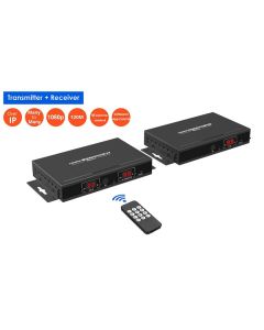 PremiumCord HDMI 1080p matrix over IP extender na 120m přes LAN