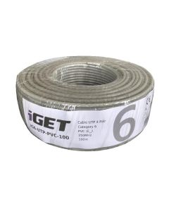 iGET Síťový kabel CAT6 UTP PVC Eca 100m/role