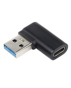 PremiumCord zahnutá 90° redukce USB-C Female na USB3.0 typ A Male