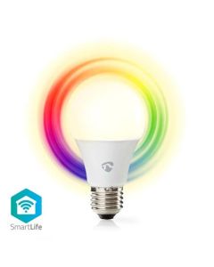 Nedis WIFILRC10E27 - SmartLife LED žárovka | Wi-Fi | E27 | 806 lm | 9 W | RGB / Warm to Cool White | Android / IOS, F