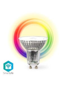 Nedis WIFILRC10GU10 - SmartLife LED žárovka | Wi-Fi | GU10 | 345 lm | 4,9 W | RGB /Warm to Cool White | Android/IOS, F 