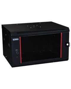 OCRACK 19" OCC-04U-45SBK rozvaděč nástěnný 4U/450mm celoskleněné dveře BLACK