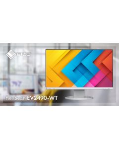 EIZO 24" EV2490-WT, 1920 x 1080, IPS,16:9, 5ms, 250 cd/m2, 1000:1, DP/HDMI/USB-C/RJ45, bílá