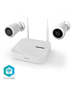 Nedis SLNVR201CWT - Bezdrátový kamerový systém SmartLife 2x Kamera | Full HD 1080p | IP65 | Noční vidění | Bílá