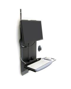 ERGOTRON StyleView® Vertical Lift, High Traffic Area (black), systém držáků na zeď, monitor,klávesnice,myš, low profile