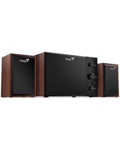 Genius repro SW-2.1 350 , 15W, 3,5mm jack, dřevěné, hnědo-černé
